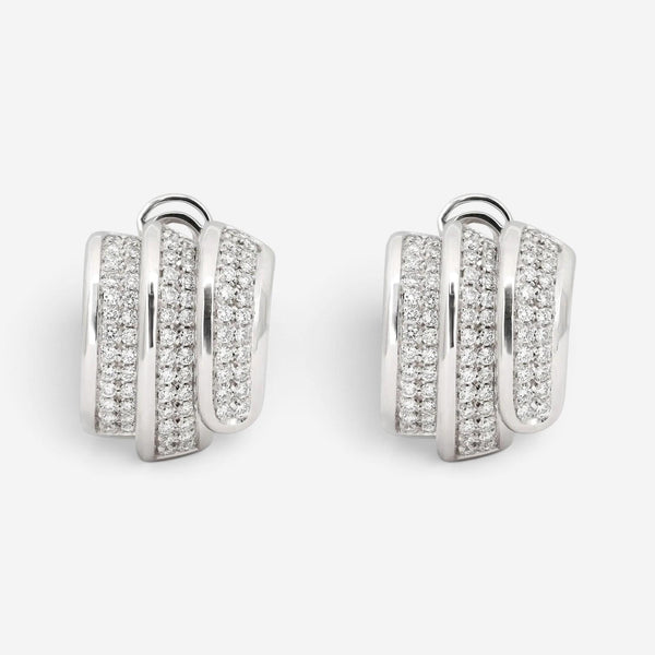 Salvini 18K White Gold Diamond Huggie Earrings 20007911