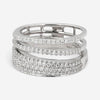 Salvini Euforia S 18K White Gold Diamond Puzzle Band Ring Sz. 6.5 046887