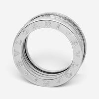 Bulgari B.Zero1 18K White Gold Four Band Ring Sz. 6.5 328701