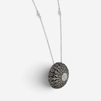 Salvini 18K White Gold Diamond Round Pendant Necklace 20060392