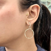Salvini 18K Rose Gold White & Brown Diamond Drop Earrings 046912
