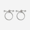 Salvini 18K White Gold Diamond Hoop Earrings 046913
