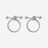 Salvini 18K White Gold Diamond Hoop Earrings 046913