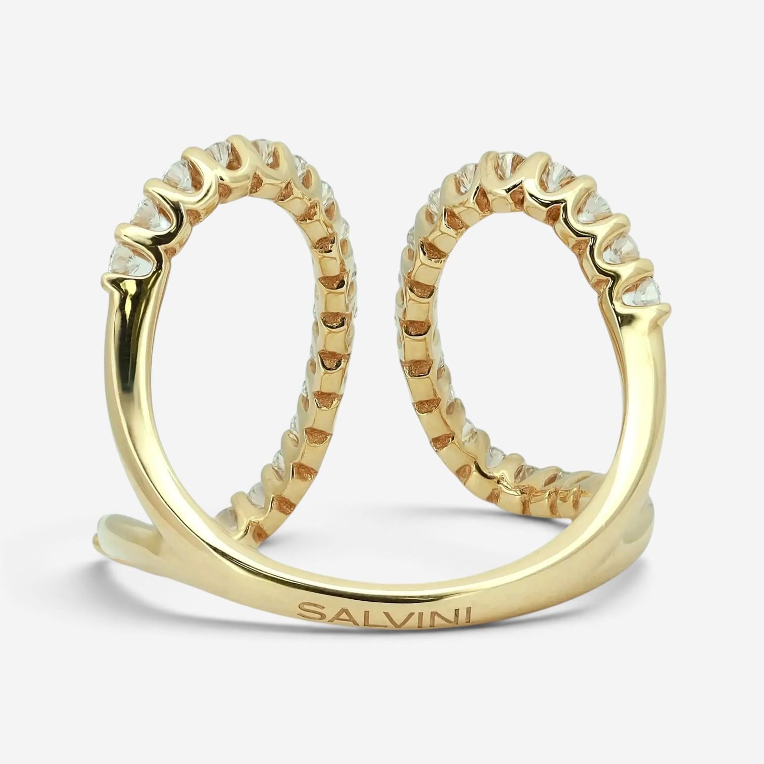 Salvini 18K Yellow Gold Diamond Open Style Wrap Ring Sz. 5.5 20075663