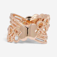 Giovanni Ferraris 18K Rose Gold White Sapphire & Diamond Ring Sz. 7.25 046948