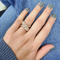 Giovanni Ferraris 18K Rose Gold White Sapphire & Diamond Ring Sz. 7.25 046948
