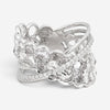 Giovanni Ferraris 18K White Gold Sapphire & Diamond Cocktail Ring Sz. 7 046949