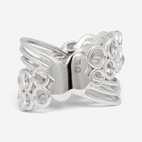 Giovanni Ferraris 18K White Gold Sapphire & Diamond Cocktail Ring Sz. 7 046949