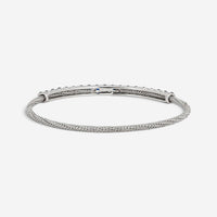 Giovanni Ferraris 18K White Gold & Titanium Blue Sapphire Spring Bracelet 046954