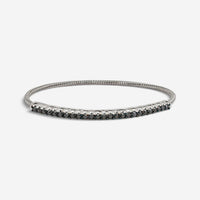 Giovanni Ferraris 18K White Gold & Titanium Black Sapphire Spring Bracelet 46955