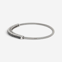Giovanni Ferraris 18K White Gold & Titanium Black Sapphire Spring Bracelet 46955