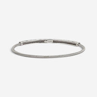 Giovanni Ferraris 18K White Gold & Titanium Black Sapphire Spring Bracelet 46955