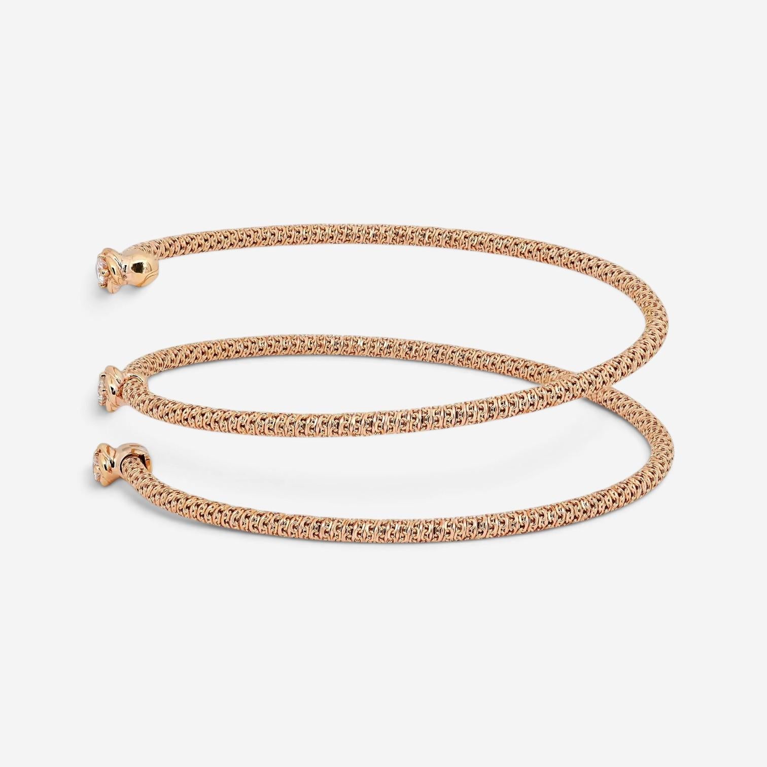 Giovanni Ferraris 18K Rose Gold & Titanium Diamond Spring Bracelet 046957
