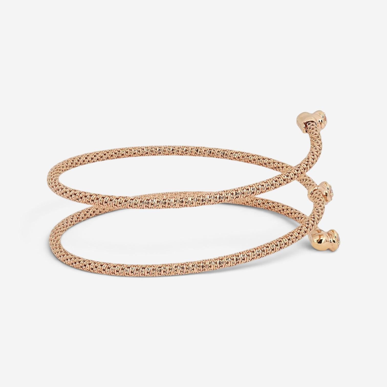 Giovanni Ferraris 18K Rose Gold & Titanium Diamond Spring Bracelet 046957
