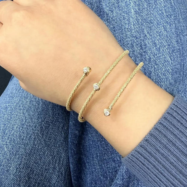 Giovanni Ferraris 18K Rose Gold & Titanium Diamond Spring Bracelet 046957