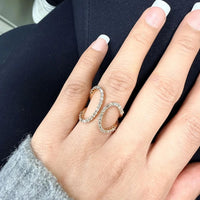 Salvini 18K Rose Gold Diamond Open Style Wrap Ring Sz. 5.75 20075663