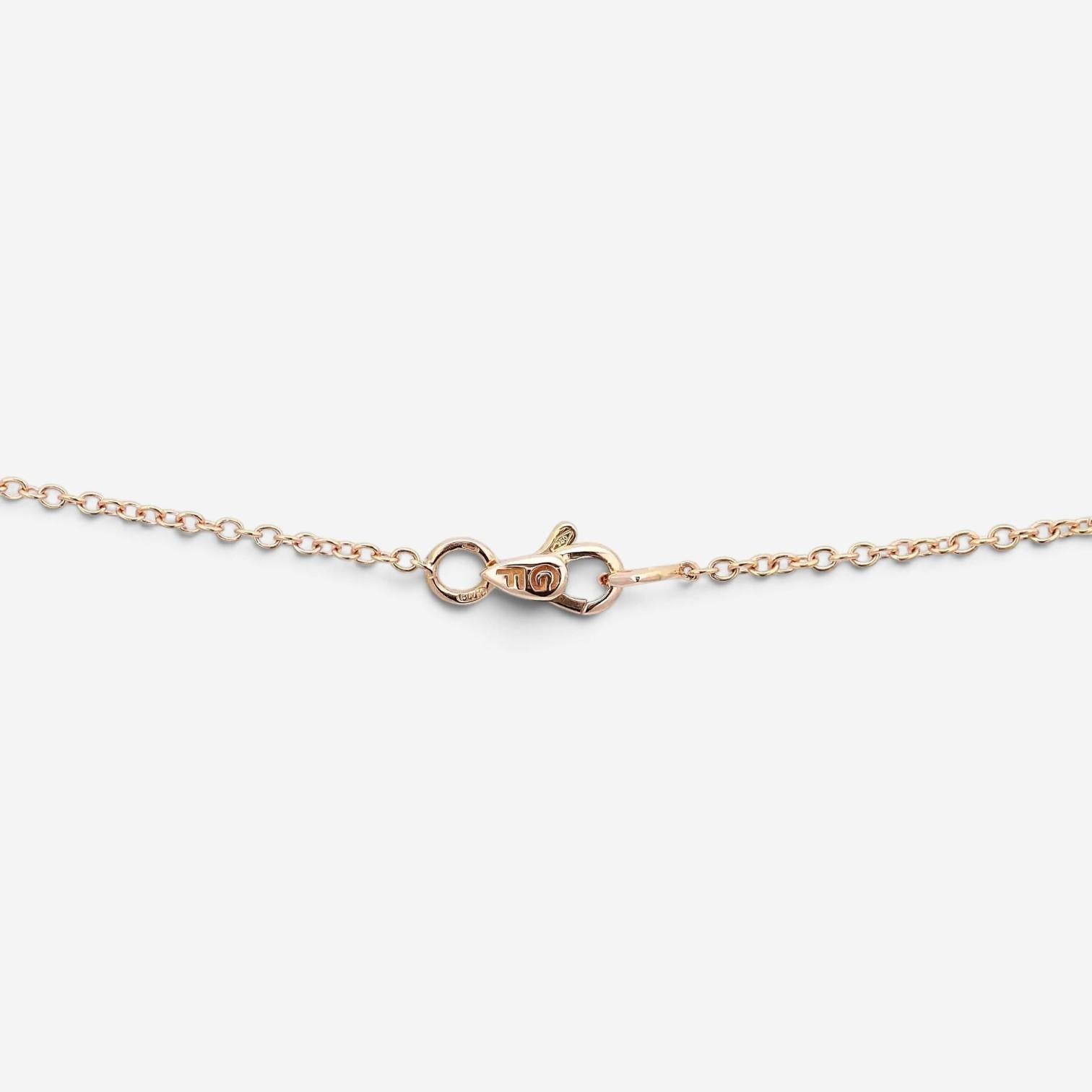 Giovanni Ferraris 18K Rose Gold Diamond & Icy Pink Sapphire Pendant Necklace 046