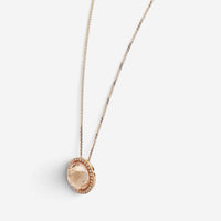 Giovanni Ferraris Perlage 18K Rose Gold White Sapphire & Diamond Necklace 046961