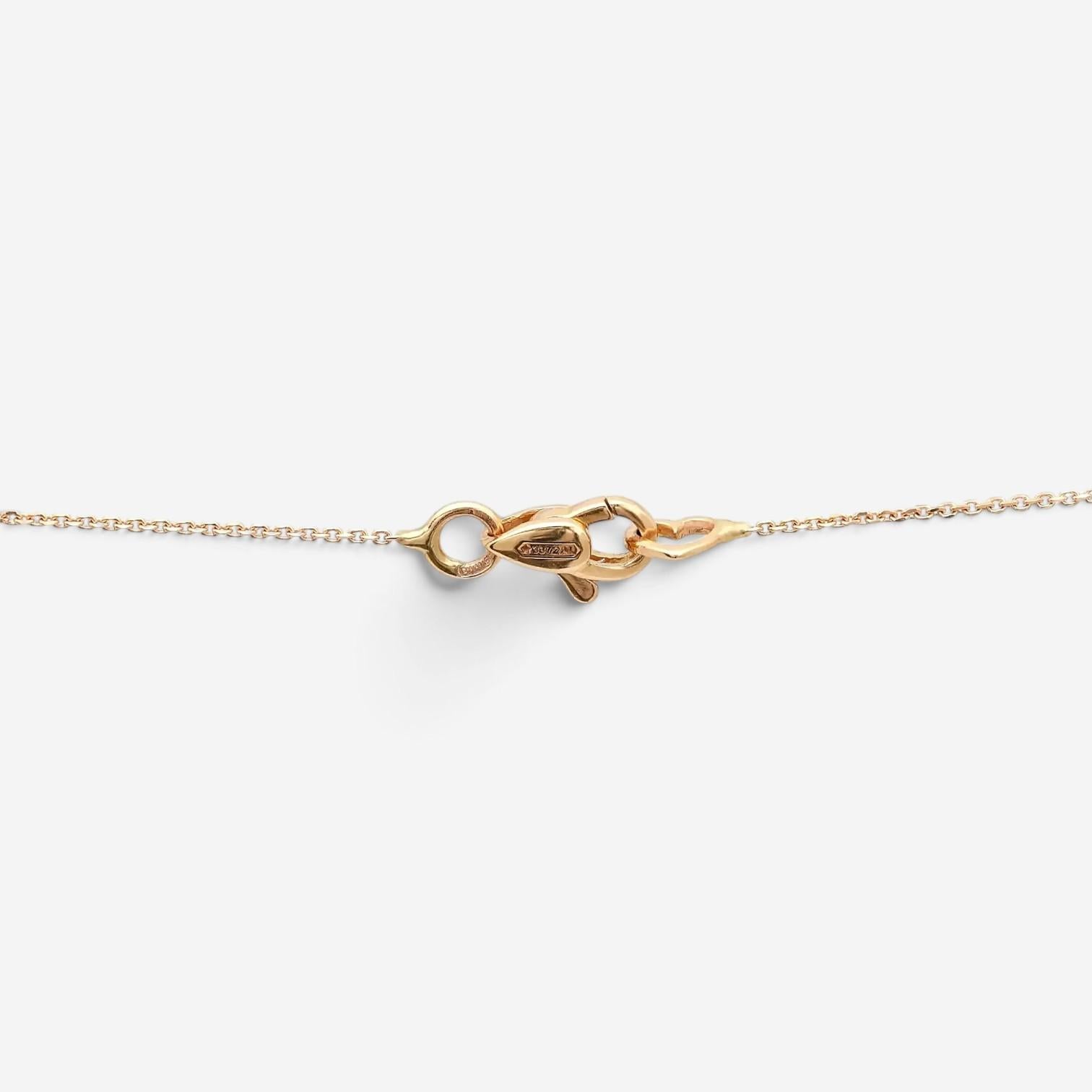 Giovanni Ferraris Perlage 18K Rose Gold White Sapphire & Diamond Necklace 046961