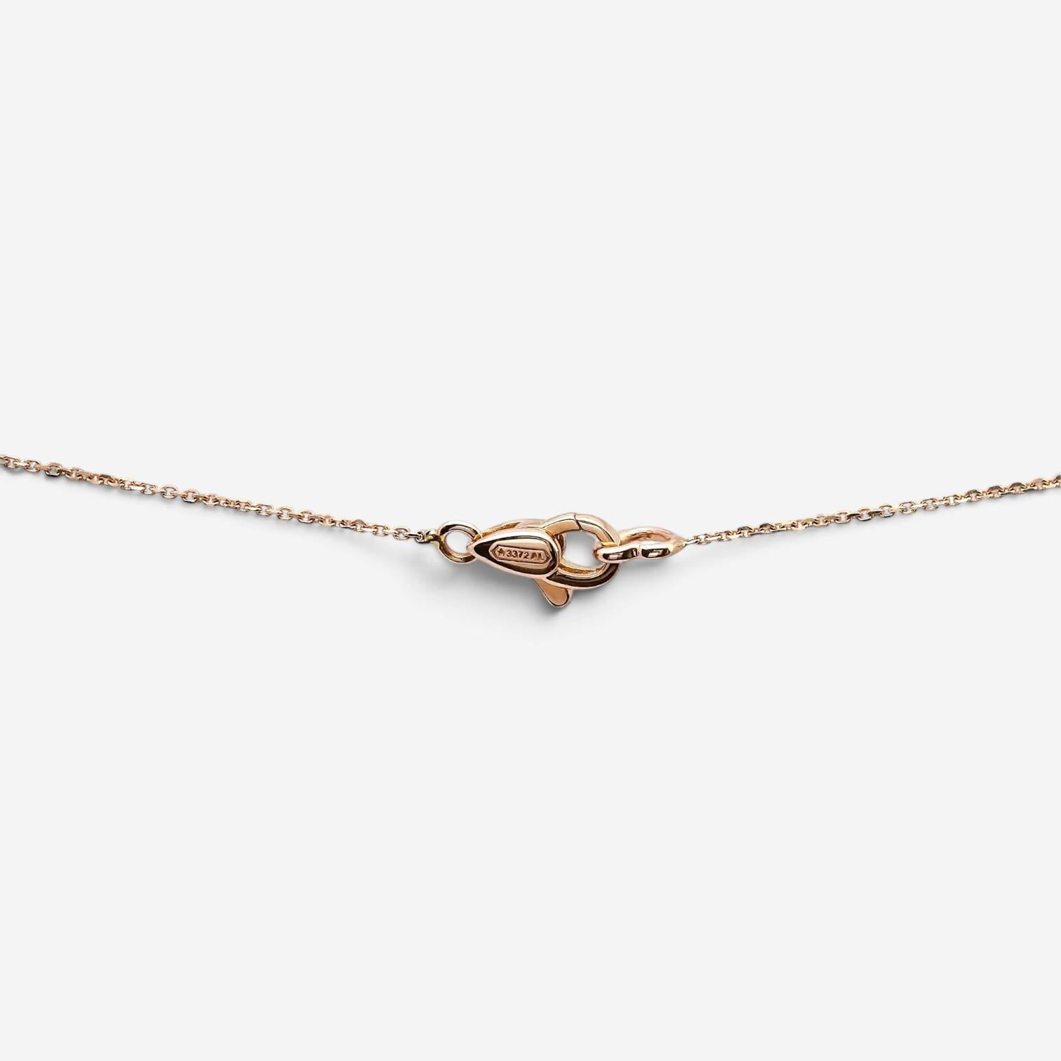 Giovanni Ferraris 18K Rose Gold Pink Quartz & Diamond Pendant Necklace 046962