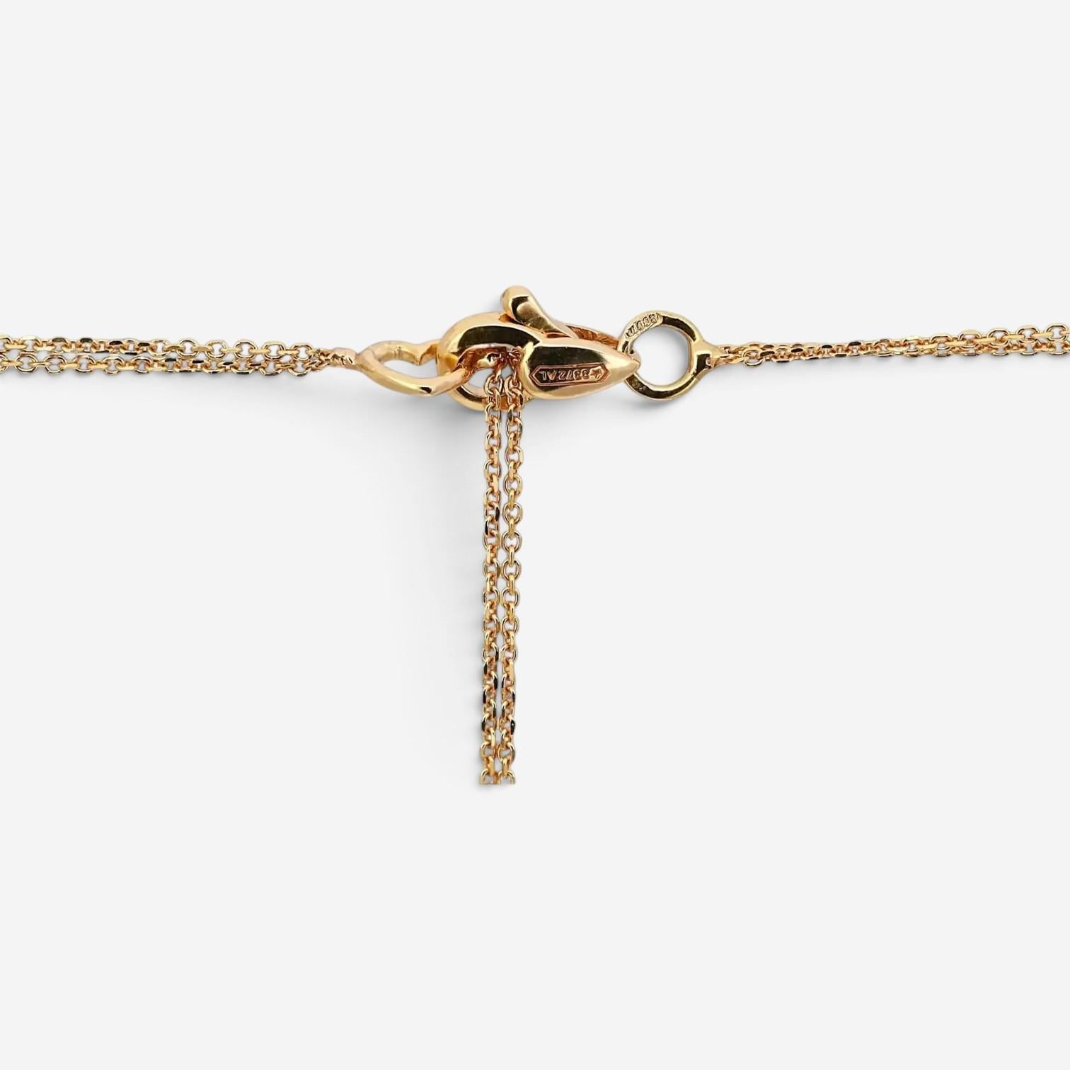 Giovanni Ferraris Filigree Bow 18K Yellow Gold Diamond Pendant Necklace 046963