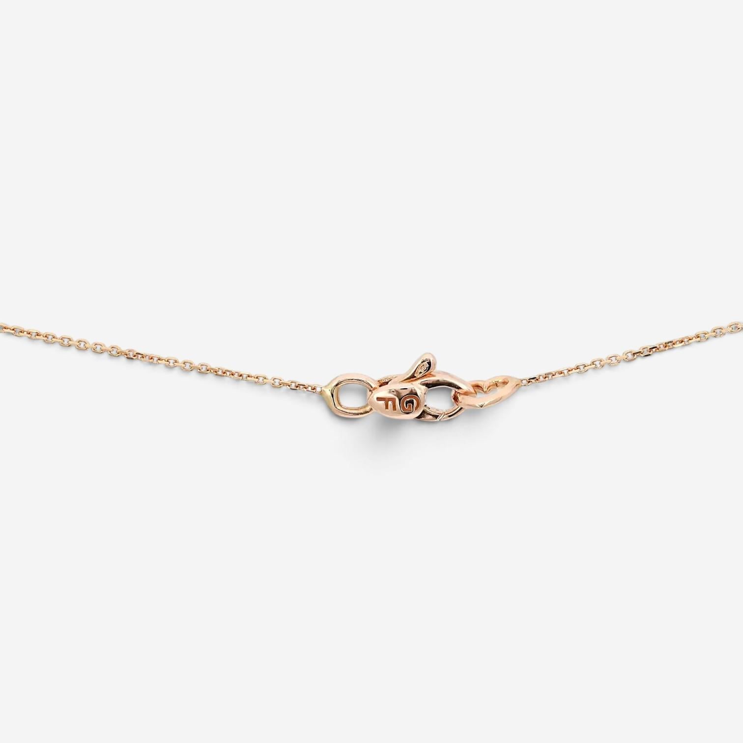 Giovanni Ferraris Little Girl 18K Rose Gold Diamond Pendant Necklace 046964