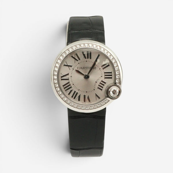 Cartier Ballon Blanc Stainless Steel Diamond Quartz Ladies Watch W4BL0003