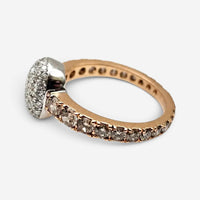 Crivelli Girodito 18K Rose Gold White & Brown Diamond Ring Sz. 7 047119