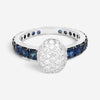 Crivelli Girodito 18K White Gold Diamond & Blue Sapphire Ring Sz. 7 047120