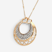 Crivelli Ricami Heart 18K Rose Gold Brown Diamond Pendant Necklace 047135