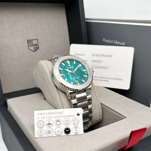 Oris X Bracenet Aquis Date Stainless Steel Automatic Men's Watch 01-733-7730-413