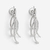 Crivelli Cascading Ribbon Design 18K White Gold Diamond Earrings 047621