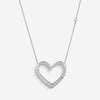 Crivelli Heart 18K White Gold Diamond Pendant Necklace 047629