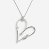 Crivelli Large Heart 18K White Gold Diamond Pendant Necklace 047631