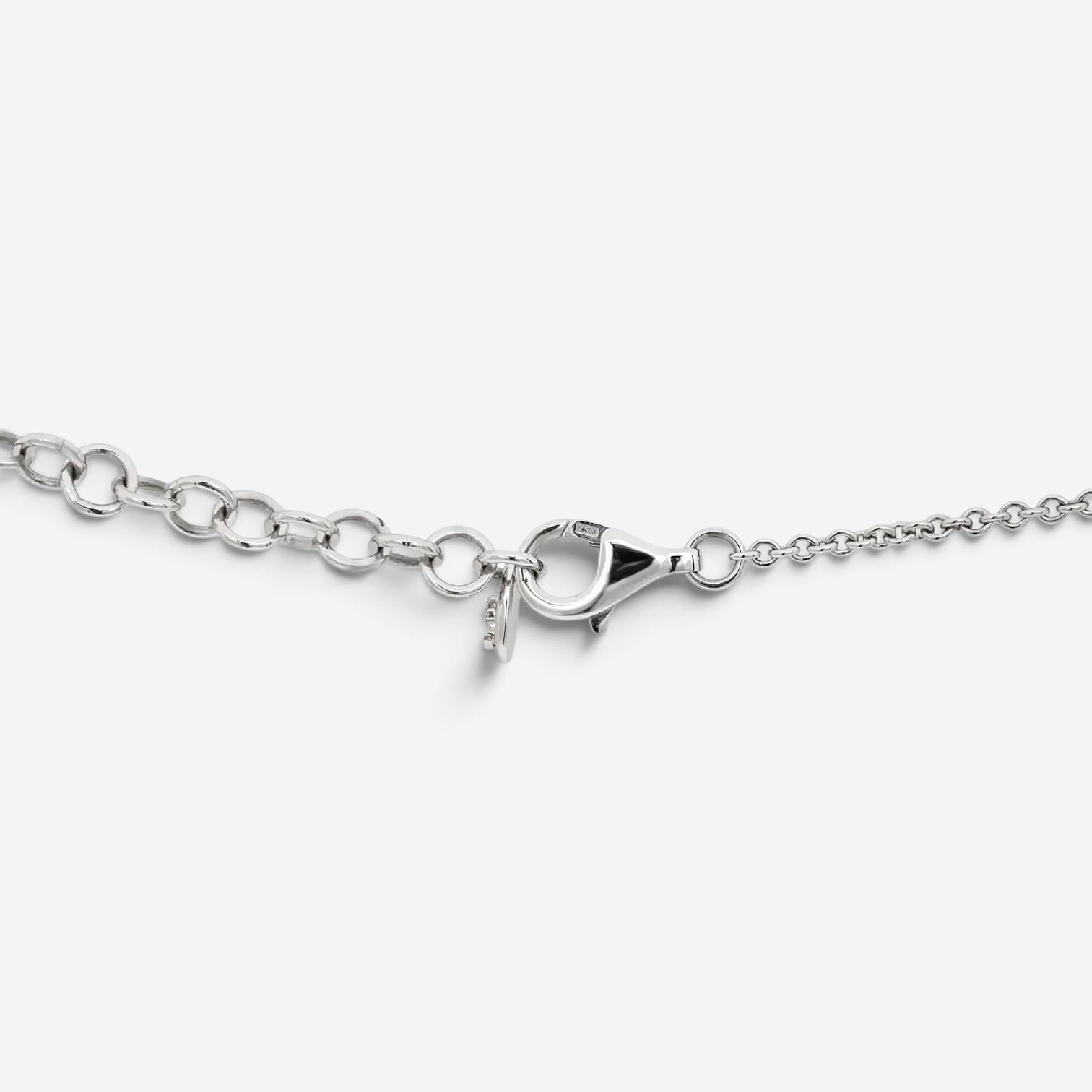 Crivelli Large Heart 18K White Gold Diamond Pendant Necklace 047631