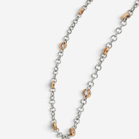 Crivelli 18K White & Rose Gold Diamond Link Chain Necklace 047633