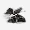 Crivelli Butterfly 18K White Gold Black & White Diamond Ring Sz. 6.5 047636