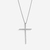 Crivelli 18K White Gold Diamond Cross Pendant Necklace 047639