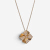 Luca Carati 18K Yellow Gold Diamond Flower Pendant Necklace 048307
