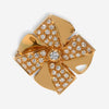 Luca Carati 18K Yellow Gold Diamond Flower Cocktail Ring Sz. 7.5 048308