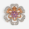 Luca Carati 18K Rose & White Gold Pink Sapphire & Diamond Cocktail Ring Sz. 7 48