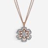 Luca Carati Flower 18K Rose & White Gold Diamond Pendant Necklace G1055C-C096