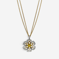 Luca Carati 18K Yellow & White Gold Diamond & Yellow Sapphire Necklace G1056CZ-C