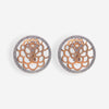 Luca Carati Floral 18K Rose & White Gold Diamond Stud Earrings 048325