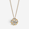 Luca Carati 18K Yellow & White Gold Diamond Flower Pendant Necklace 048327
