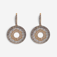 Luca Carati 18K Rose Gold & Black Rhodium White & Brown Diamond Drop Earrings 04