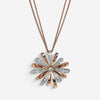 Luca Carati 18K Rose & White Gold Diamond Large Flower Pendant Necklace G865CH-C