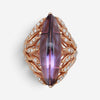 Luca Carati 18K Rose Gold Amethyst & Diamond Cocktail Ring Sz. 6.75 048366