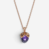 Luca Carati 18K Rose Gold Amethyst & Diamond Pendant Necklace G943C-B619