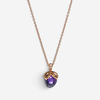 Luca Carati 18K Rose Gold Amethyst & Diamond Pendant Necklace G943C-B619